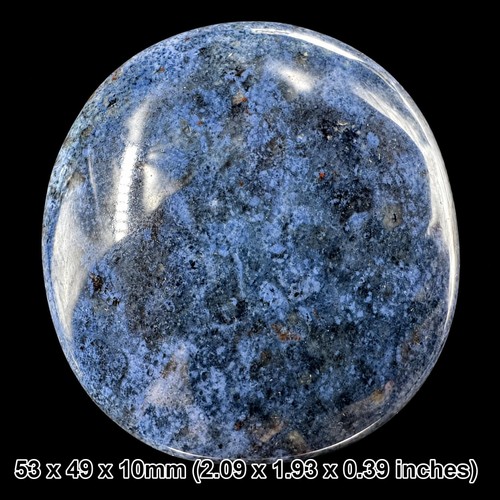 Dumortierite worry stone - stone, palm