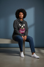 Ladies Plus Size Pug Christmas Soft Feel Winter Jumper Size 16 - 38