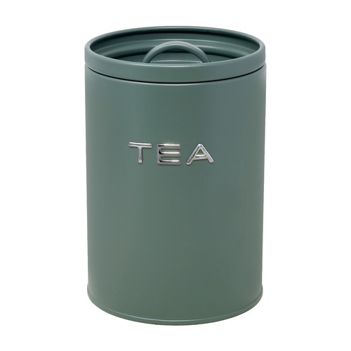 Tea canister sage green - tea, with