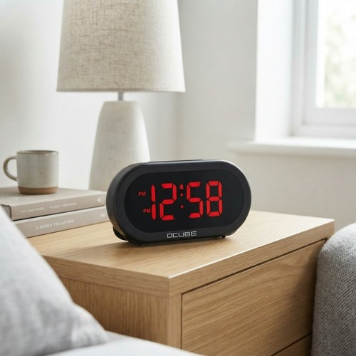 Modern black digital alarm - modern,
