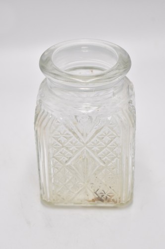 Vintage cut glass storage - storage, jar