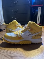 UK 8.5 - Nike Air Force 1 Mid SP x OFF WHITE - Varsity Maize