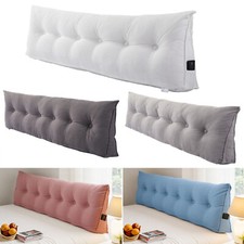 Wedge Pillow Headboard Large Bolster Cushion Backrest Support W/ Removable Cover
