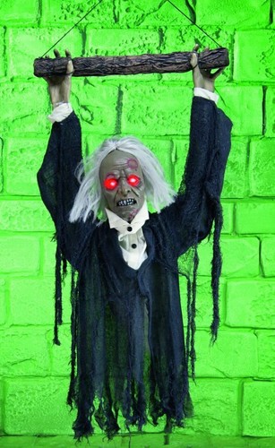 Animated hanging zombie torso - animated,