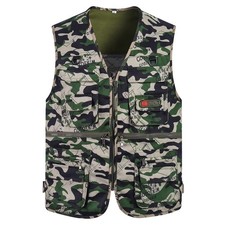 Men Multi Pockets Vest Utility