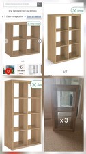 Argos Habitat 1x8 1x6 1x4 3x2 Cube Units Oak Effect