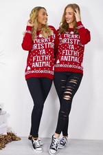 Merry Christmas Ya Filthy Animal Jumper Funny Ugly Xmas Sweatshirt Unisex