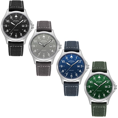 Rotary mens pilot style - pilot, watch
