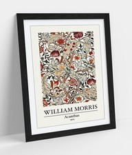 WILLIAM MORRIS 'ACANTHUS' FLORAL DECOR FRAMED WALL ART POSTER PRINT 4 SIZES
