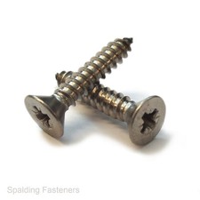 A4 STAINLESS STEEL MARINE GRADE POZI COUNTERSUNK SELF TAPPING SCREWS NO4,6,8,10