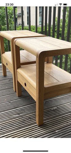 Two habitat radius oak bedside - habitat,