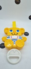 Vintage 1988 Matchbox Pull String Musical Teddy Bear Cot Toy Moving Arms 