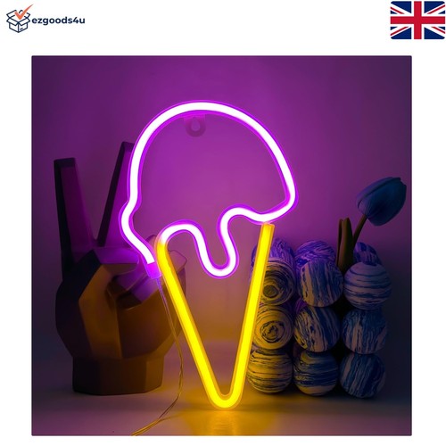 Cozy ice cream neon sign - ice,