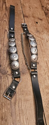 Vintage black leather cowboy - black,