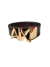 Mens Armani Black Leather Belt