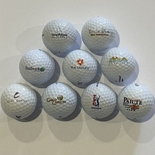 Lot of 9 logo golf balls from