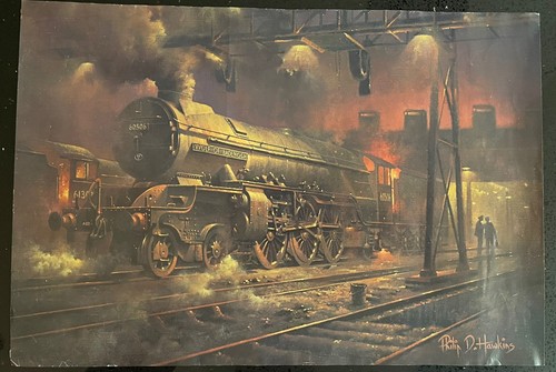 Vintage steam train print - steam,