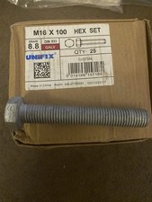 UNIFIX M16 x 100 HEX SET bolts