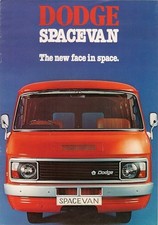 Dodge Spacevan 1978-79 UK Market Brochure 2000 2500 Van Minibus Chassis Cab