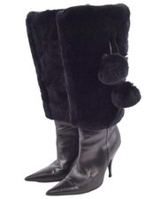 Christian Dior black leather &