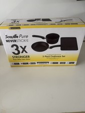 Scoville Pure Neverstick 3 Piece Cookware Set Frying Pan, Milk Pan, Baking Tray