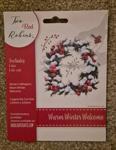 Two red robins warm - , winter