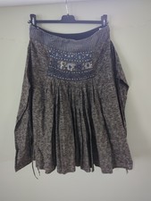 Noa Noa Elena Skirt Size M Apron Skirt Cottagecore Prairie Boho Heavy Cotton.