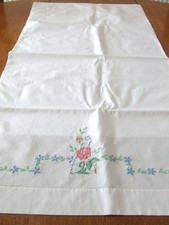 1  White Cotton Machine Embroidered  Pillow Case.