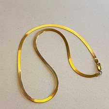 14k yellow gold herringbone