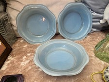 3 Blue Pyrex Bowls 1960S