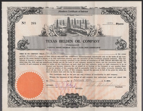 1920 texas belden oil - 1920,