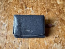 OSPREY GREY LEATHER PURSE ZIP CARD HOLDER WALLET