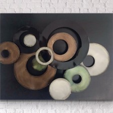 Metal Wall Art Black Abstract