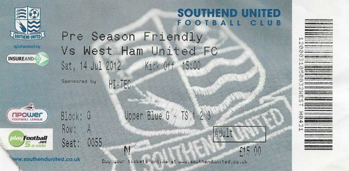 Match ticket southend united - match,