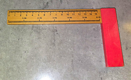 Wooden try square - try, with