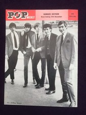 POP WEEKLY magazine no.16 (2nd Year) 14th Dec 1963 Rolling Stones on Back Cover