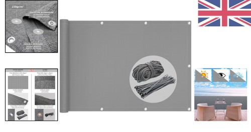 Grey 500x90cm hdpe - grey,