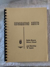Information Sheets- Rolls-Royce Silver Cloud & Bentley "S" Types- England