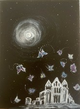 Whitby Abbey in the moonlight