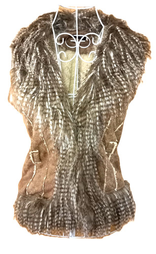 Faux fur gilet small fit - faux,