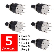 5Pcs Rotary Switch 2 Pole 3 4