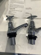 Briston Cross Headed Chrome Bath Taps,new In Box