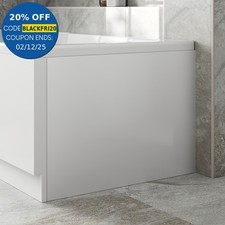 Essentials White Acrylic Bath End Panel for Straight Square Baths 700-750mm