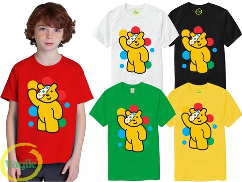 Kids pudsey shirt spotty - t,