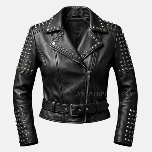 Women leather studded - leather,