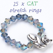 25 Cat Stretch Rings Glass