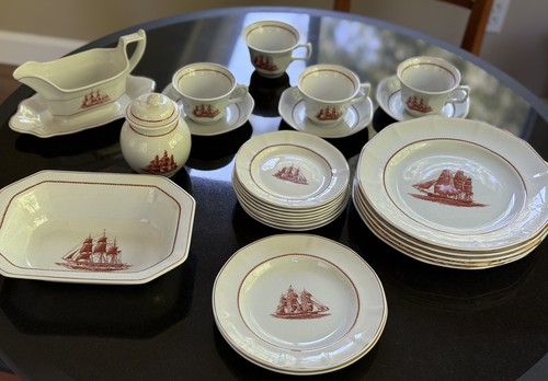 Wedgwood flying cloud rust - flying,