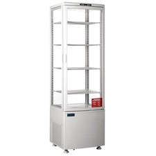BRAND NEW- Polar Chilled Display with Curved Glass Door- CAKE DISPLAY- WHITE