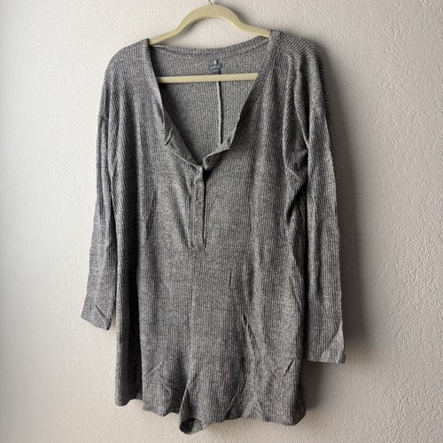 Aerie womens gray ribbed - gray, long
