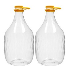 5L Dama PET Demijohn with Screw Cap For Wine Storing Home Brewing Set of 2